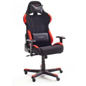 Bürosessel DX-Racer, Polyester, schwarz/rot