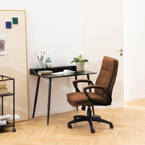 Bürostuhl Cronk 67 x 115 x 70cm Microfaser Priya: Cognac Braun