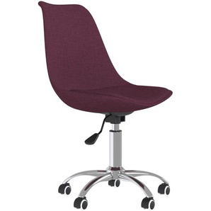 Bürostuhl Drehbar Lila Stoff