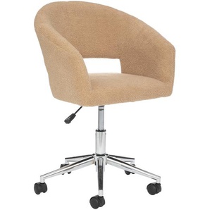 Bürostuhl Gaya Bouclé, Beige