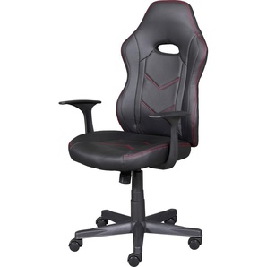 Bürostuhl INOSIGN Myhomi Stühle Gr. B/H/T: 67 cm x 113 cm x 62 cm, Kunstleder, schwarz (schwarz, grau, schwarz) Drehstühle Stühle drehbar
