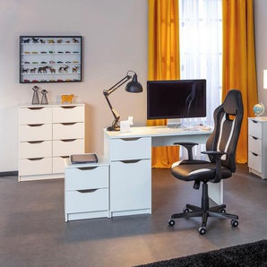 Bürostuhl INOSIGN Myhomi Stühle Gr. B/H/T: 67 cm x 113 cm x 62 cm, Kunstleder, schwarz (schwarz, weiß) Drehstühle