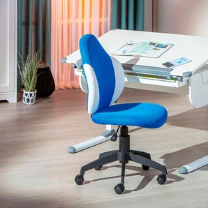 Bürostuhl INOSIGN Stühle Gr. B/H/T: 52 cm x 94 cm x 56 cm, blau (blau, weiß) Bürodrehstuhl Drehstühle für Kinder und Jugendliche
