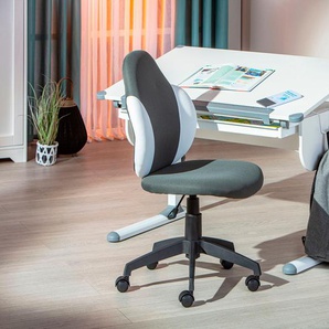 Bürostuhl INOSIGN Stühle Gr. B/H/T: 52 cm x 94 cm x 56 cm, grau (grau, weiß) Bürodrehstuhl Drehstühle für Kinder und Jugendliche