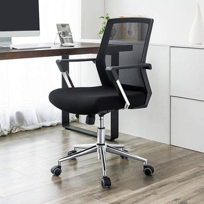 Bürostuhl Luxey 55 x 102 x 55cm Schwarz/Schwarz