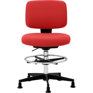 Bürostuhl MAYER SITZMÖBEL myMUSIC Stühle Gr. B/H: 65 cm x 88 cm, 1 St., Struktur (recyceltes Polyester) uni, 3D-Sitzkomfort für dynamisches Sitzen-Sitztiefenverstellung-Gleiter + Kunststoff, rot (kirschrot, schwarz) Drehstühle