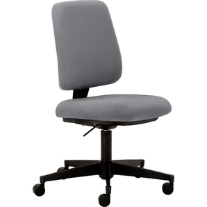 Bürostuhl MAYER SITZMÖBEL myMUSIC Stühle Gr. B/H: 65 cm x 97 cm, 1 St., Struktur (recyceltes Polyester) uni, 3D-Sitzkomfort für dynamisches Sitzen-Sitztiefenverstellung + Kunststoff, grau (grau, schwarz) Drehstühle