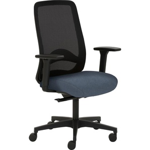 Bürostuhl MAYER SITZMÖBEL myTRITON Stühle Gr. B: 70 cm, 1 St., Flachgewebe meliert, 3D-Armlehnen + Kunststoff, blau (jeansblau, schwarz) Drehstühle