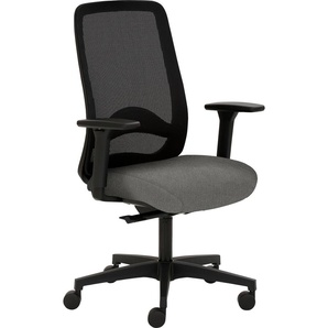 Bürostuhl MAYER SITZMÖBEL myTRITON Stühle Gr. B: 70 cm, 1 St., Flachgewebe meliert, 3D-Armlehnen + Kunststoff, grau (grau, schwarz) Drehstühle