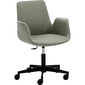 Bürostuhl MAYER SITZMÖBEL Sessel myHELIOS Stühle Gr. B/H: 65 cm x 82 cm, 1 St., Feinstruktur weich meliert, Kunststoff, grau (grau, meliert, schwarz) Drehstühle