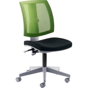 Bürostuhl MAYER SITZMÖBEL Stühle Gr. B/H/T: 59 cm x 97 cm x 64 cm, Polyester, schwarz (schwarz, grün, grau) Drehstühle MyFlexo