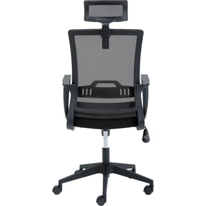 Bürostuhl MAYER SITZMÖBEL Stühle Gr. B/H/T: 61,5 cm x 109 cm x 65 cm, Polyester, schwarz (schwarz, schwarz) Drehstühle