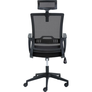 Bürostuhl MAYER SITZMÖBEL Stühle Gr. B/H/T: 61,5 cm x 109 cm x 65 cm, Polyester, schwarz (schwarz, schwarz) Drehstühle mySTUDIO