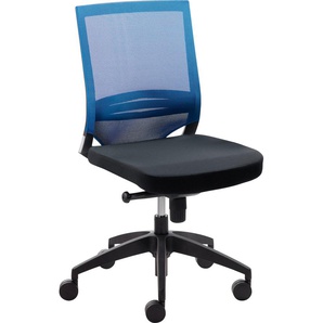 Bürostuhl MAYER SITZMÖBEL Stühle Gr. B/H/T: 63 cm x 106 cm x 60 cm, Polyester, blau (blau, schwarz) Drehstühle myOPTIMAX