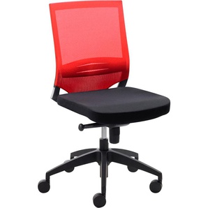 Bürostuhl MAYER SITZMÖBEL Stühle Gr. B/H/T: 63 cm x 106 cm x 60 cm, Polyester, rot (rot, schwarz) Drehstühle