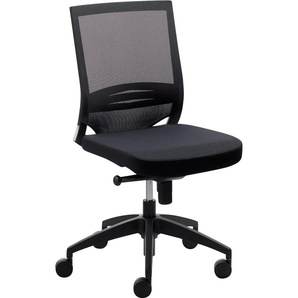Bürostuhl MAYER SITZMÖBEL Stühle Gr. B/H/T: 63 cm x 106 cm x 60 cm, Polyester, schwarz (schwarz, schwarz) Drehstühle