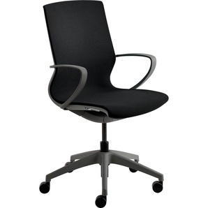 Bürostuhl MAYER SITZMÖBEL Stühle Gr. B/H/T: 65 cm x 106 cm x 64 cm, Polyester, schwarz (schwarz, grau) Drehstühle