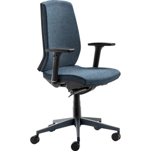 Bürostuhl MAYER SITZMÖBEL Stühle Gr. B/H/T: 66,5 cm x 116 cm x 62 cm, Polyester, blau (jeansblau, schwarz) Drehstühle