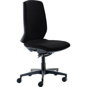 Bürostuhl MAYER SITZMÖBEL Stühle Gr. B/H/T: 66,5 cm x 116 cm x 62 cm, Polyester, schwarz (schwarz, schwarz) Drehstühle