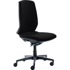 Bürostuhl MAYER SITZMÖBEL Stühle Gr. B/H/T: 66,5 cm x 116 cm x 62 cm, Polyester, schwarz (schwarz, schwarz) Drehstühle MyContract Line