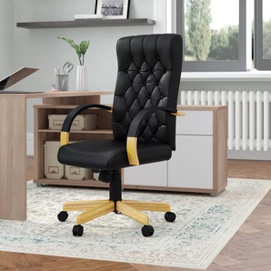 Bürostuhl mit hoher Lederrückenlehne