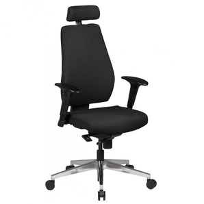 Buerostuhl SPM1.279 Schreibtischstuhl Stoff Schwarz Chefsessel Modern