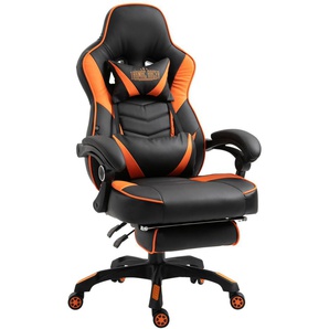Bürostuhl Tilos Kunstleder schwarz/orange