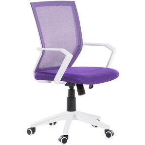 Bürostuhl Violett höhenverstellbar mit Nylon Laufrollen Modernes Design