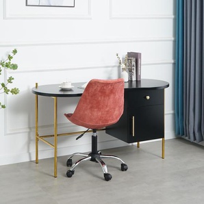 Bürotisch Mairano 57 x 72 x 137cm Schwarz