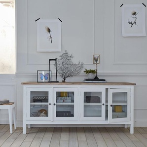 Buffet aus Mahagoni und massivem Teakholz 180 cm