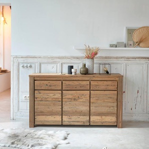 Buffet aus massivem recyceltem Teakholz 160 cm