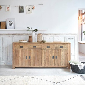 Buffet aus massivem recyceltem Teakholz 200 cm
