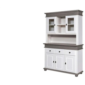 Buffet aus Massivholz Fehmarn - weiß - Materialmix - 141,3 cm - 212,6 cm - cm 46,3 | Möbel Kraft