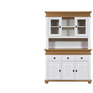 Buffet aus Massivholz Fehmarn - weiß - Materialmix - 141,3 cm - 212,6 cm - cm 46,3 | Möbel Kraft