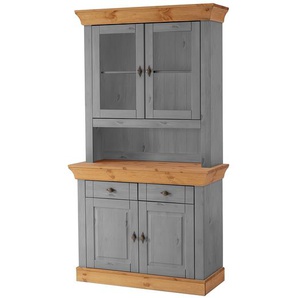 Buffet II 108 x 197 x 45cm Braun/Grau/Kiefer Grau/Kiefer Laugenfarbig