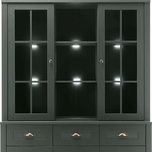 Buffet HOME AFFAIRE Ascot Schränke Gr. B/H/T: 130 cm x 196 cm x 43 cm, 5 St., grün Anrichten Buffets Höhe 196 cm