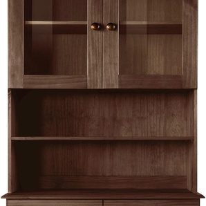 Buffet HOME AFFAIRE Liotta Schränke Gr. B/H/T: 80 cm x 180 cm x 34 cm, 4 St., braun Anrichten Buffets mit 1 Schubkasten u. 3 verstellbare Einlegeböden, massives Kiefernholz