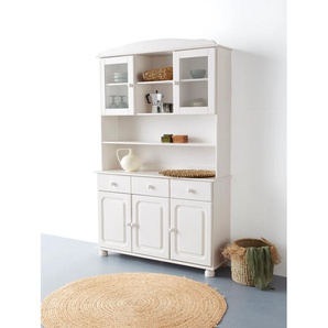 Buffet HOME AFFAIRE Mette Schränke Gr. B/H/T: 120 cm x 181 cm x 34 cm, 5 St., weiß Anrichten Buffets Mit 2 Schubladen und viel Stauraum hinter 4 Türen, Höhe 181cm