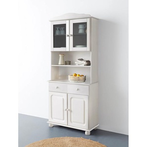Buffet HOME AFFAIRE Mette Schränke Gr. B/H/T: 80 cm x 181 cm x 34 cm, 4 St., weiß Anrichten Buffets Mit grosser Schublade und viel Stauraum hinter 4 Türen, Höhe 181cm