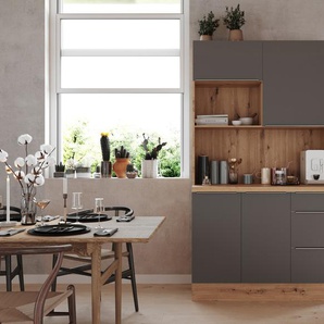Buffet RESPEKTA Safado aus der Serie Marleen Schränke Gr. B/H/T: 120 cm x 211 cm x 60 cm, grau (front: matt, korpus, arbeitsplatte: artisan eiche) Anrichten Buffets Breite 120 cm, mit Soft-Close