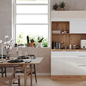 Buffet RESPEKTA Safado aus der Serie Marleen Schränke Gr. B/H/T: 120 cm x 211 cm x 60 cm, front: weiß hochglanz, korpus, arbeitsplatte: artisan eiche Anrichten Buffets Breite 120 cm, mit Soft-Close, in exklusiver Konfiguration für OTTO