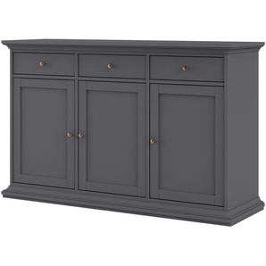 Buffet-Unterteil  Chester ¦ schwarz ¦ Maße (cm): B: 143,7 H: 91,7 T: 46.1