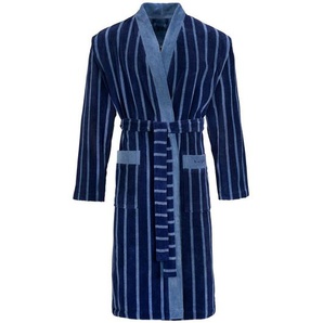 Bugatti Bademantel Antonio, Blau, Textil, Gr. XL, ISO 9001, Oeko-Tex® Standard 100, Taschen, modische Optik, Badtextilien, Bademäntel