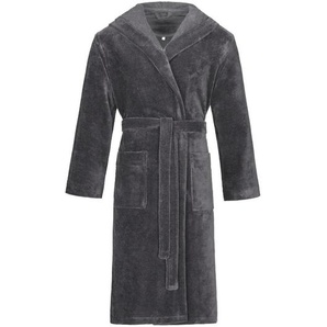 Bugatti Bademantel Roberto, Grau, Textil, Uni, ISO 9001, Fkt, Made in Austria, Oeko-Tex® Standard 100, besonders flauschig, hochwertige Qualität, Badtextilien, Bademäntel, Bademäntel Herren
