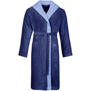Bugatti Bademantel Stefano, Blau, Textil, ISO 9001, Oeko-Tex® Standard 100, Taschen, besonders flauschig, hochwertige Qualität, modische Optik,
