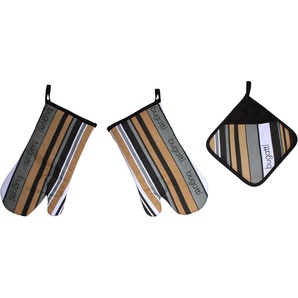 Topfhandschuhe BUGATTI bugatti Tape Topflappen schwarz (schwarz, grau, taupe) Topflappen Topfhandschuh