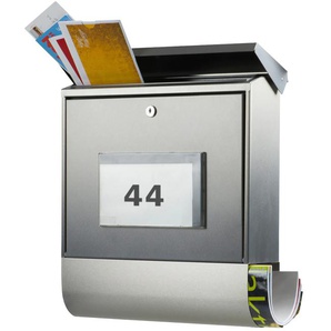 Set Vario S Schwarz Briefkasten-Set mit Zeitungsbox A4 Einwurf-Format BURG-WÄCHTER Verzinkter Stahl