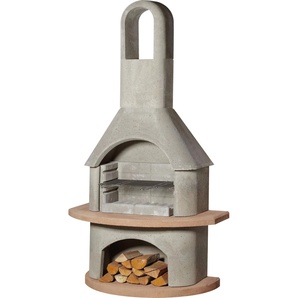 Grillkamin BUSCHBECK Carmen Grills Gr. B/H/T: 110 cm x 203 cm x 65 cm, orange (grau, terrakotta) Grillkamine Grills BxTxH: 110x65x203 cm