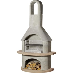 Buschbeck Grillkamin Carmen grau 203 x 110 x 65 cm GLO691401844