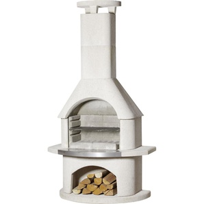 Buschbeck Grillkamin Elba weiß 206 x 110 x 65 cm GLO691401834